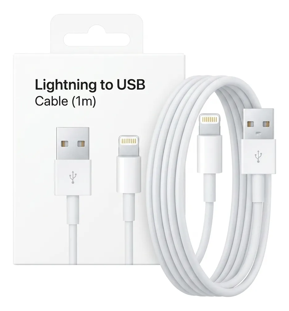 Cabo Carregador Usb Para Iphone Lightning 1 Metro Branco